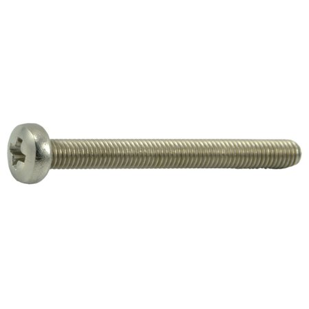 MIDWEST FASTENER M3-0.50 x 30 mm Phillips Pan Machine Screw, Plain A2 Stainless Steel, 20 PK 34742